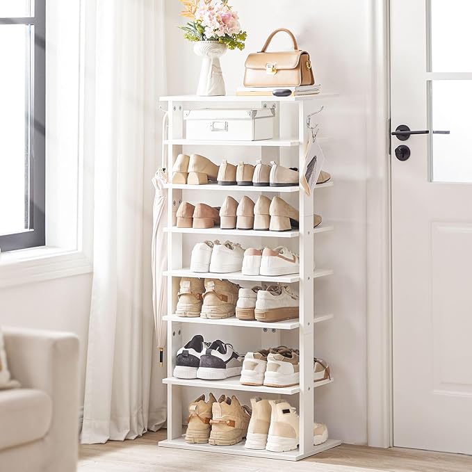HOOBRO Vertical Shoe Rack, 8 Tier Wooden Shoe Storage Organizer - Image 2