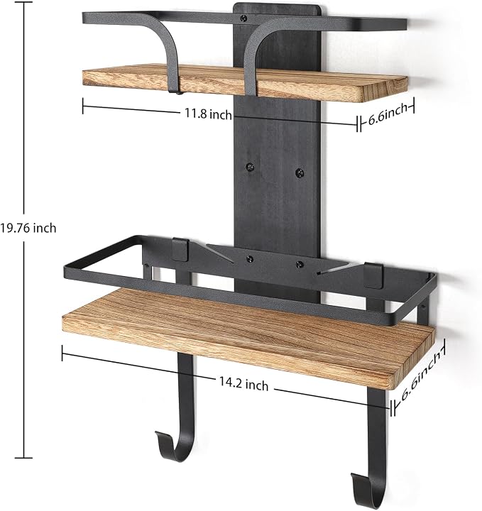 VINAEMO Ironing Board Hanger Wall Mount, 2-Layer Iron and Ironing Board Holder - Image 7