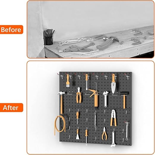 TORACK 2-Pack 12x24 inch Metal Pegboard Panels - Image 6