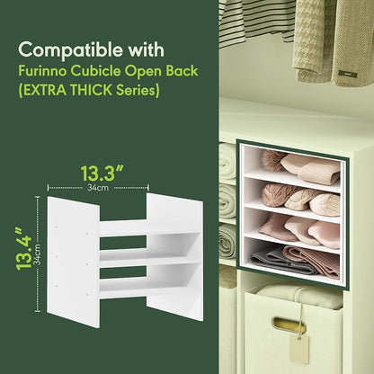 Furinno Cubicle Cube Insert, 3-Shelf Cube Organizer, Fits into Furinno Extra - Image 4