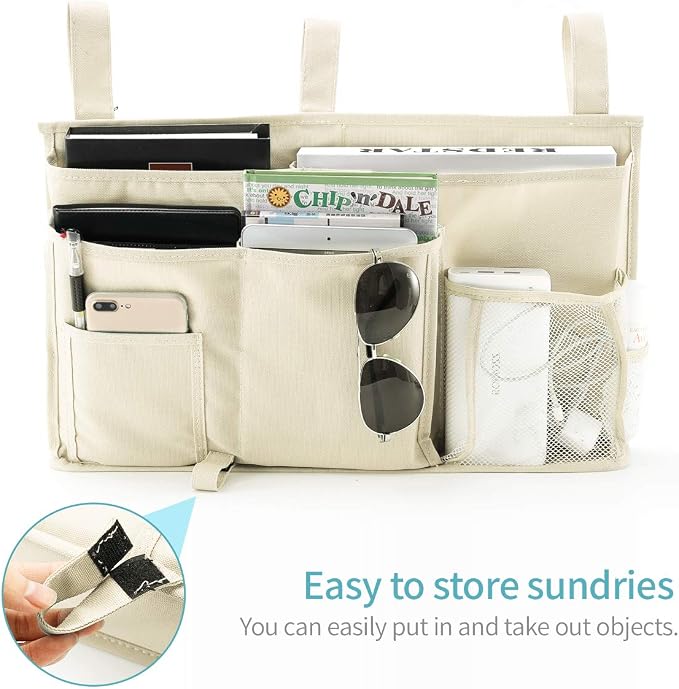 Bseash Bunk Bed Organizer, Bedside Caddy Hanging Bed Organizer Storage Bag 8 - Image 4