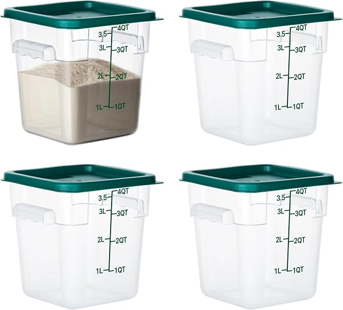4 Pack Food Storage Containers by BIEAMA