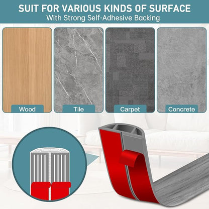 Floor Cord Cover Self Adhesive Cord Hider Floor Extension Cord Covers - Image 4