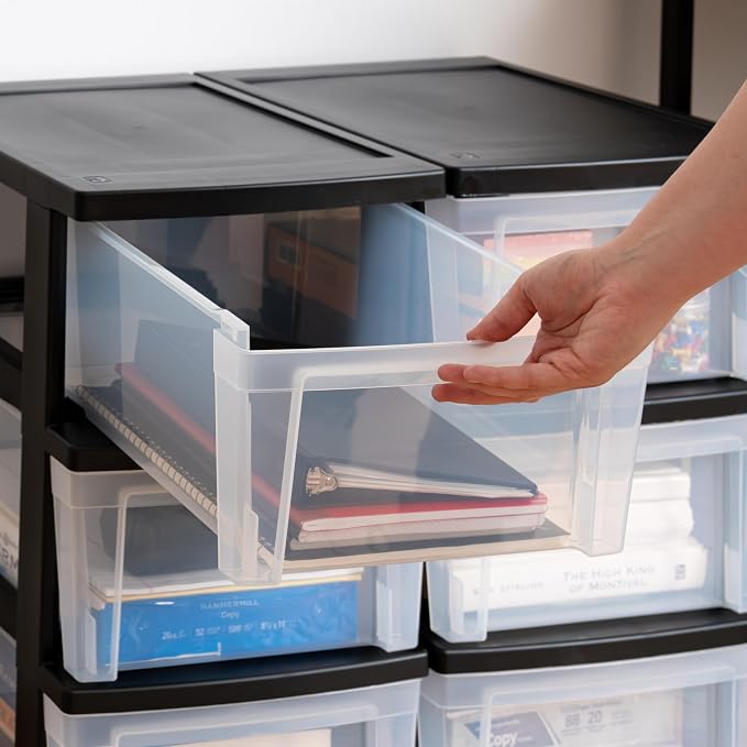 IRIS USA 3-Drawer Slim Narrow Storage Organizer, school essentials, beauty items - Image 8