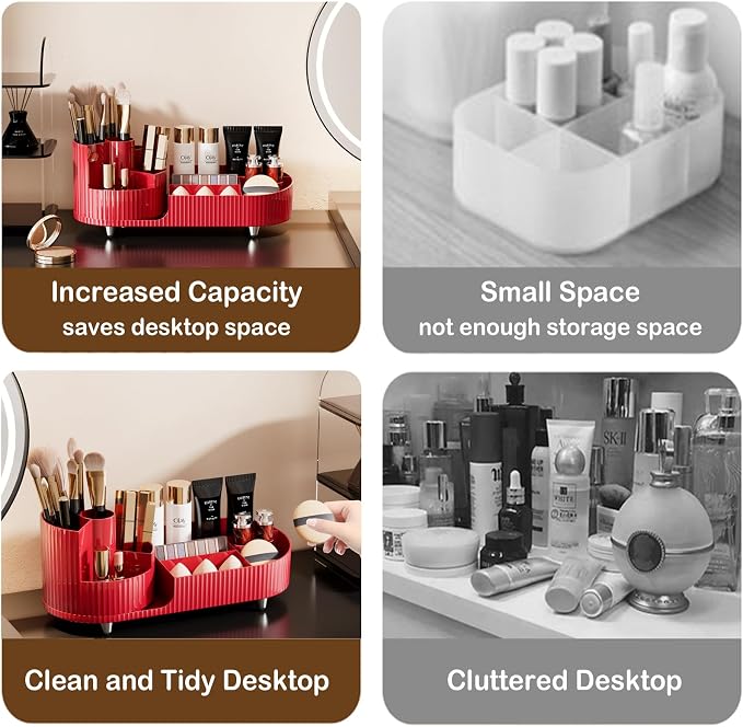 Rotating Makeup Organizer for Vanity - Image 4