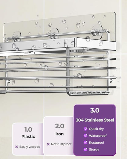 ODesign Shower Caddy 3 Pack SUS304 Stainless Steel-No Drilling-Shower Bathroom - Image 2