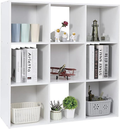 ZenStyle 9 Cube Storage Shelf Organizer, Wooden Bookshelf System Display Cube - Image 8