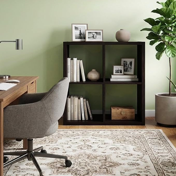 CTESNE【2026 Wooden Thick Frame 4 Cube Storage Organizer Shelf - Image 8