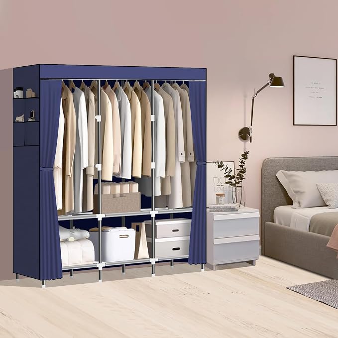LOKEME Wardrobe Closet, Steel Pipe Diameter 19mm, Portable Closet - Image 2