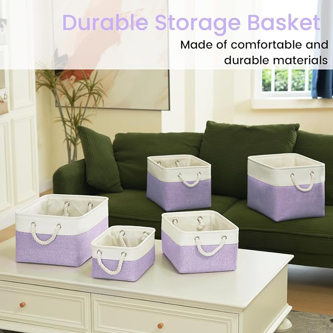11.8x7.9x5.2 Inch Fabric Small Storage Bins - Image 7
