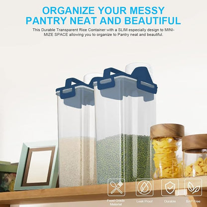 Uppetly Rice Airtight Dry Food Storage Containers, BPA Free Plastic Storage Bin - Image 4