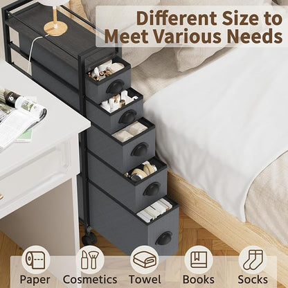 LASZOLA Narrow Cabinet Slim Storage Cart - Image 9