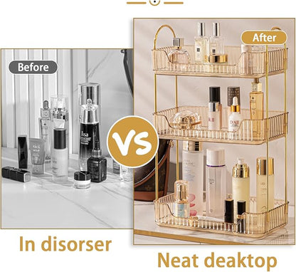 shuang qing 3 Tier Bathroom Counter Organizer Countertop Storage, Cosmetics - Image 5