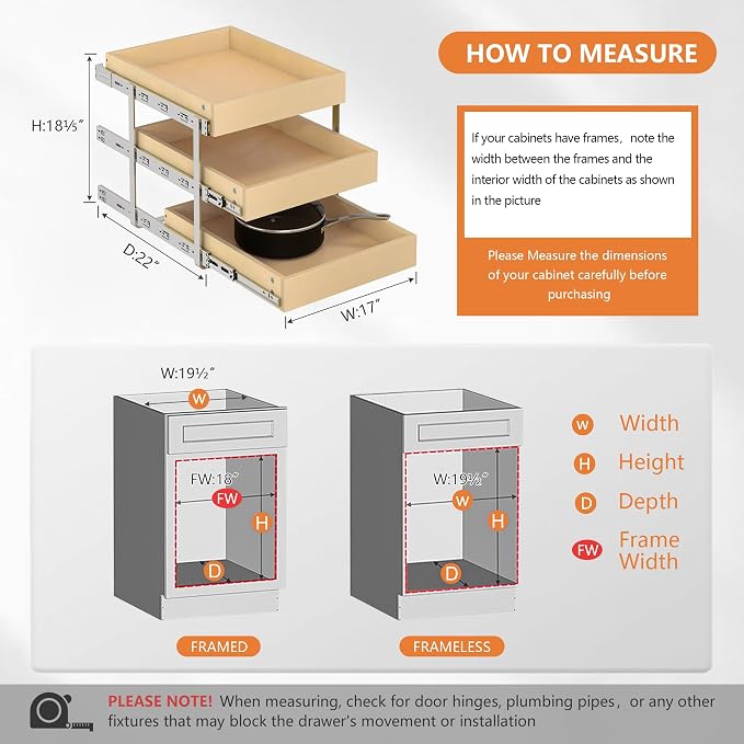 WelFurGeer 3-Tier Pull Out Cabinet Organizer - Image 3