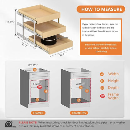 WelFurGeer 3-Tier Pull Out Cabinet Organizer - Image 3