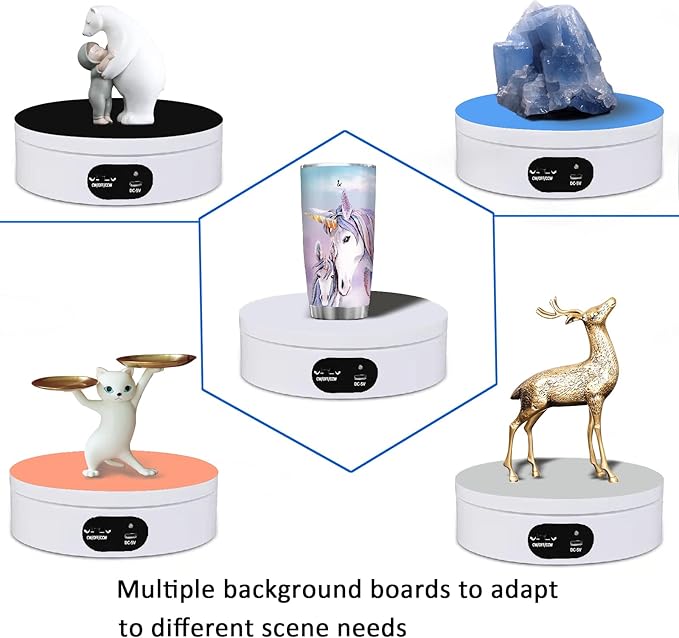 YVV Electric Rotating Display Stand 360°Automatic Mute Photography Rotating - Image 2