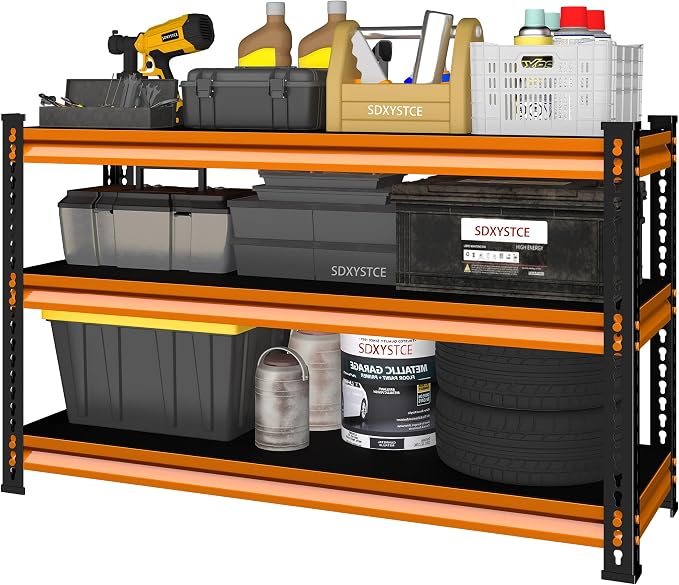 48" W Garage Shelving Heavy Duty, 1500LBS Loads Adjustable Garage Storage by SDXYSTCE