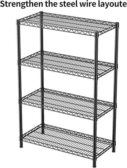 SINGAYE 4 Shelves Wire Storage Shelf 1400LBS Heavy Duty Storage Shelving Unit - Image 4