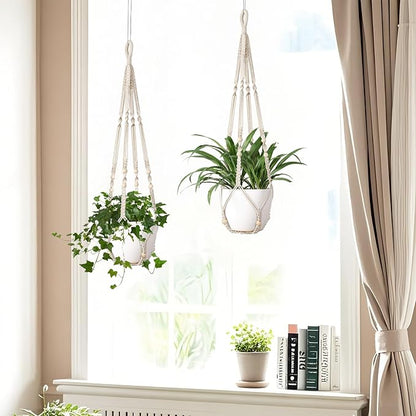 LEWESU Macrame Plant Hanger Indoor Set of 2 - Image 5