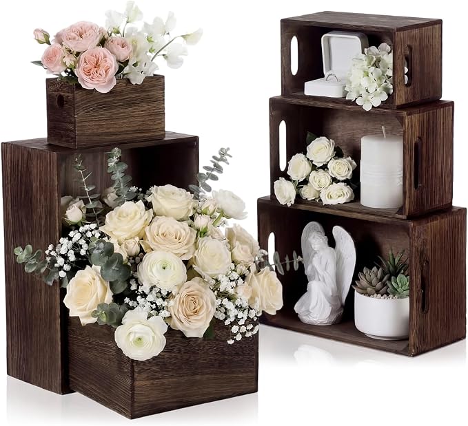 AceOrbit Set of 6 Wood Crates by Unknown