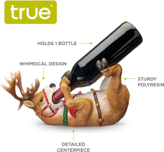 True Reindeer Polyresin Wine Bottle Holder - Image 2