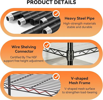 BestOffice | 6-Tier Wire Storage Shelves - Image 7