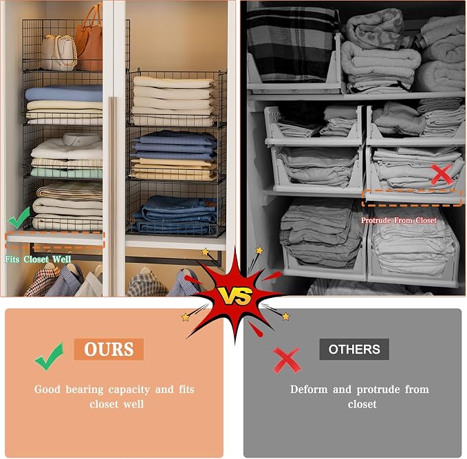 Yociyoga 7-Tier Stackable Closet Organizers and Storage Shelves, Foldable - Image 6