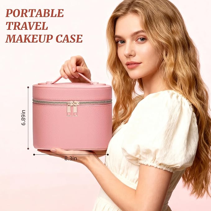 Makeup Case for Women, Travel Make Up Bag Organizer - Image 7