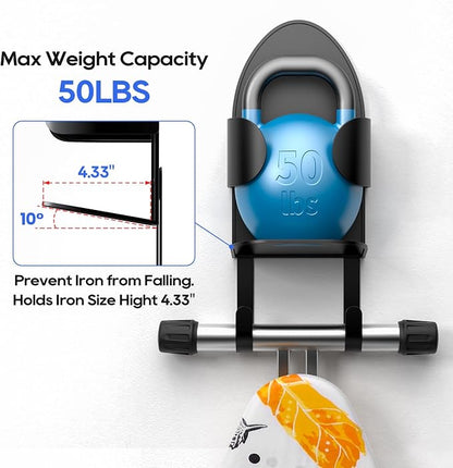 ORLESS Metal Large Ironing Board Holder Wall Mount, Ironing Board Hanger - Image 5