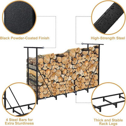 Vailge Firewood Rack Outdoor 6FT - Image 3