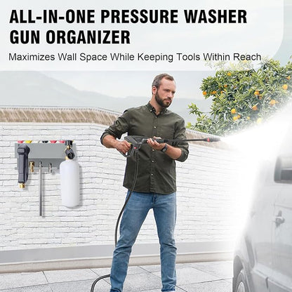 Wall Mounted Pressure Washer Gun & Foam Cannon Holder, Car Wash Accessories - Image 9