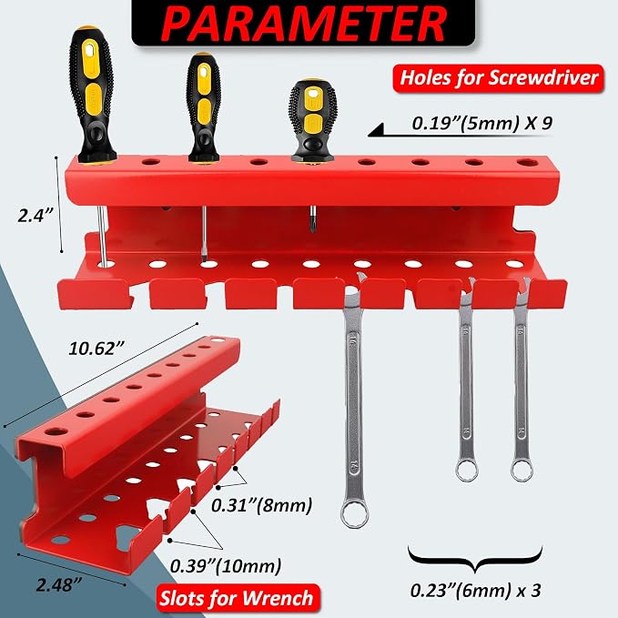MUTUACTOR Magnetic Wrench Holder Heavy Duty, Anti-scratch Magnetic Mount - Image 5