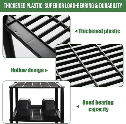 BTPLASTIK Plastic Plant Stand, Universal Plant Seedling Tray Organizer - - Image 4