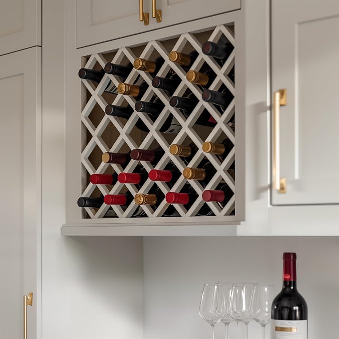 Solid Wood RTA Wine Bottle Rack Wall Cabinet - Image 2