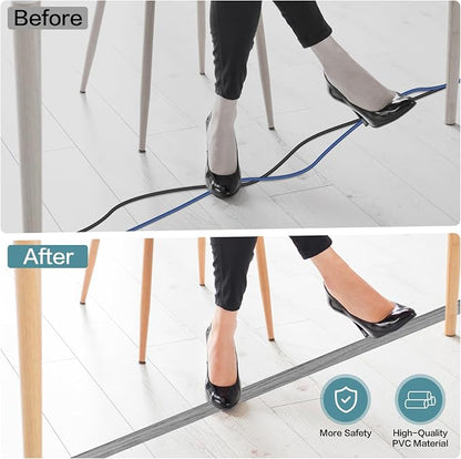 Floor Cord Cover Self Adhesive Cord Hider Floor Extension Cord Covers - Image 5