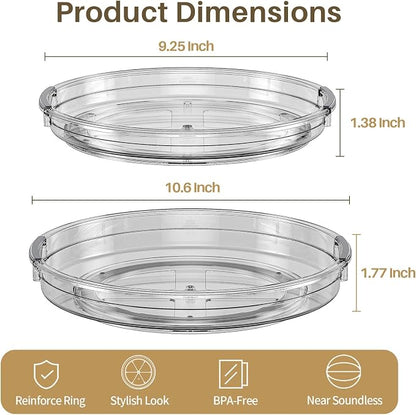 LAMU 2 Pack Lazy Susan Turntable Organizer - Image 7