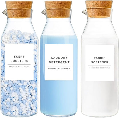 Glass Laundry Detergent Dispenser Set by KSOKIMER