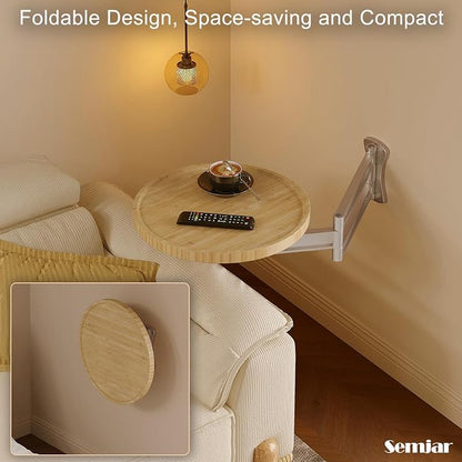 Wall Mounted Folding Table, Retractable Small Bamboo Drop Down Floating Wall - Image 7