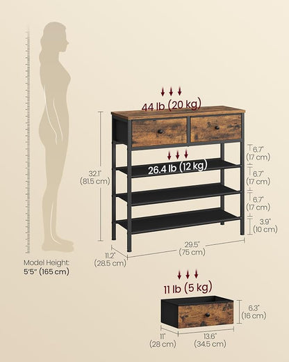 VASAGLE Shoe Rack, 4 Tier Shoe Storage Rack - Image 3