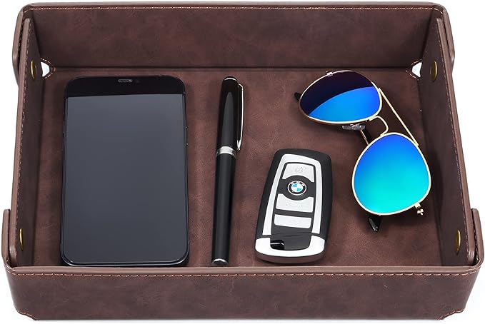 CASIRENA Faux Leather Valet Tray Organizer by CASIRENA