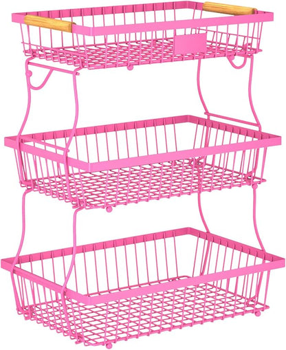 3 Tier Fruit Basket for Kitchen Counter by Unknown
