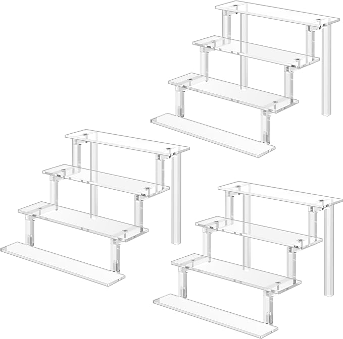 WINKINE Clear Perfume Organizer, Acrylic Risers by WINKINE