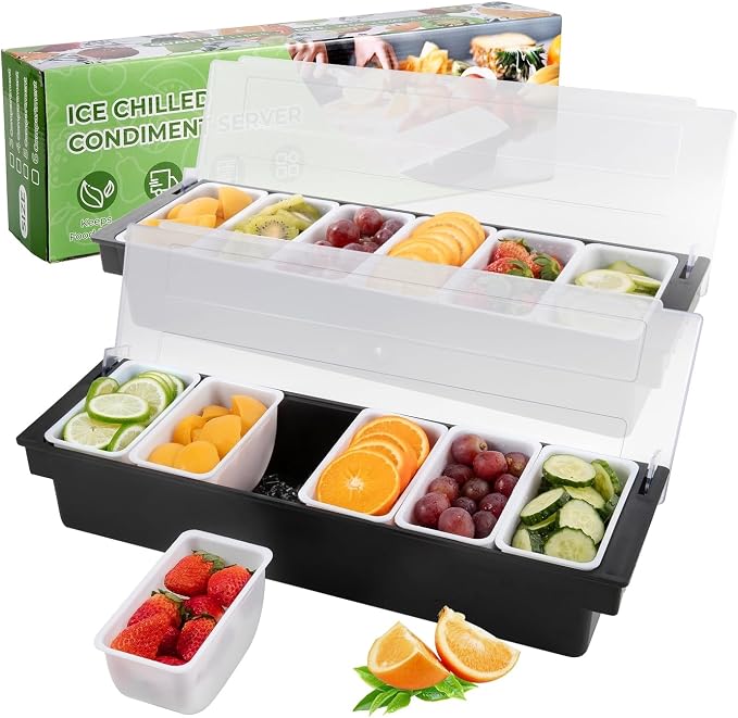 Ice Cooled Condiment Caddy Set of 2 by POWLAB