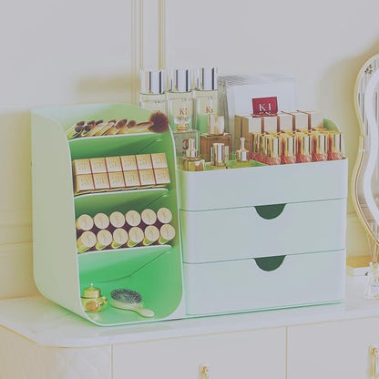 Makeup Organizer with Drawers, Large Capacity Countertop Organizer by KQJS