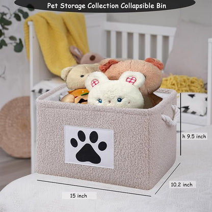 COMFY-HOMI 2Pcs Dog Toy Basket Collapsible Pet Toy Storage Organizer - Image 6