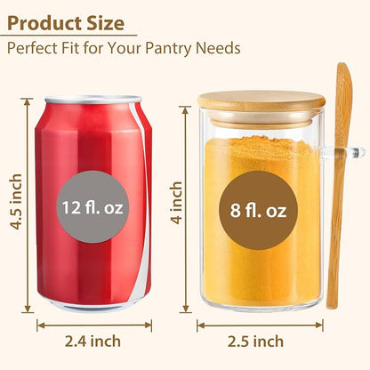 TBWIND 12 Pack 8 oz Round Glass Spice Jars - Image 4
