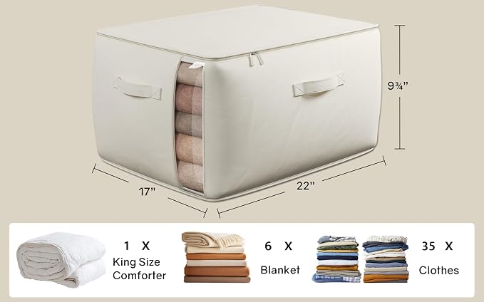 Large Canvas Clothes Storage Bags - Image 4