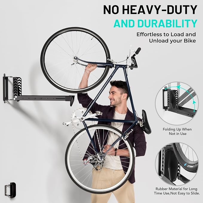 Swivel Bike Rack Wall Mount, Bike Hangers - Image 3