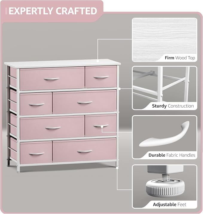 Sorbus Dresser with 8 Drawers - Image 4