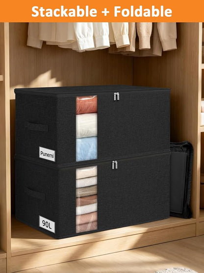 90L Blanket Storage Bags, Extra Large Comforter Storage Bag - Image 6